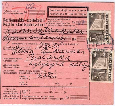 M30 1942 7mk postitalo 2kpl postiennakko tilaavievä paketti