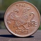Norja 2 Ore 1962. Halkaisija - 19 mm. - pikkukuva 5