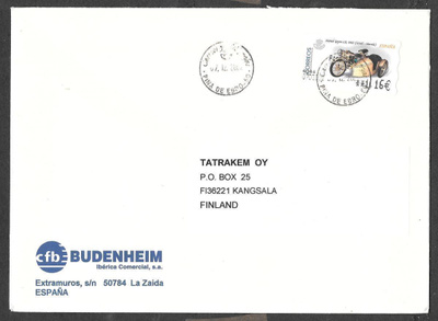 Postilähetys - Espanja - Suomi  2002 (Michel Automat 76)