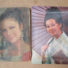 neljä vintage hologrammi pin-up korttia - pikkukuva 3