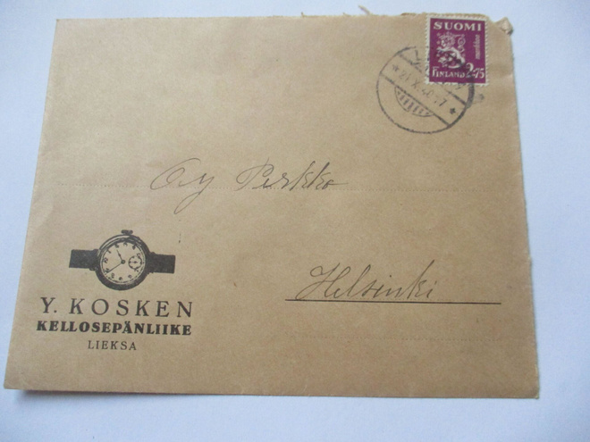 1940 Lieksa Y Kosken kellosepänliike
