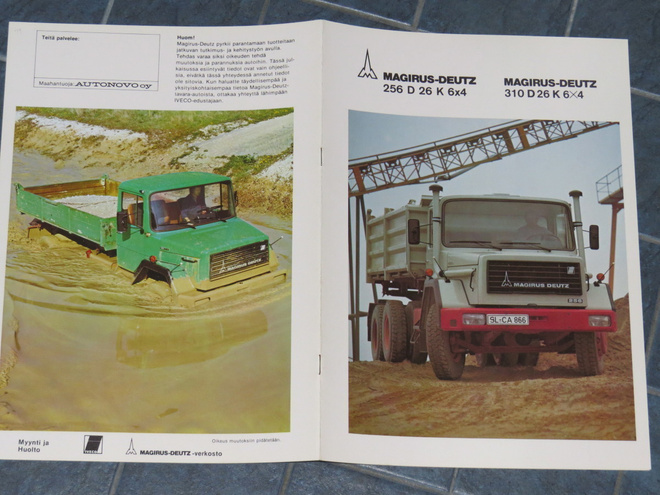 1979 Magirus 256 310 6x4 esite - suomalainen