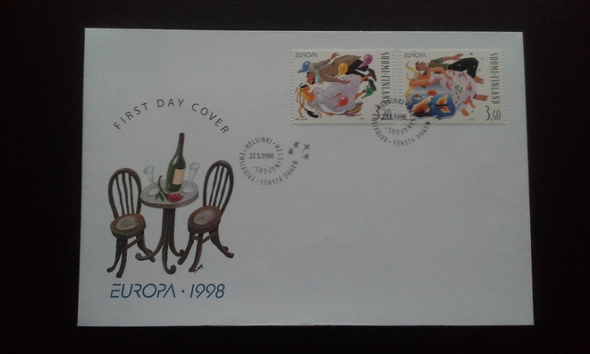 FDC Eurooppa merkit 27.3.1998 LaPe 1427-1428
