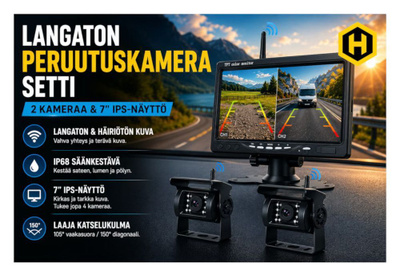 Langaton Ammattiperuutuskamerajärjestelmä 2 kameralla