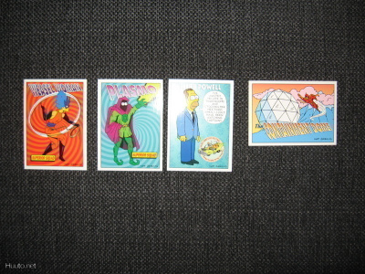 radioactive man keräilykortteja 3 kpl + 1 simpson kortti