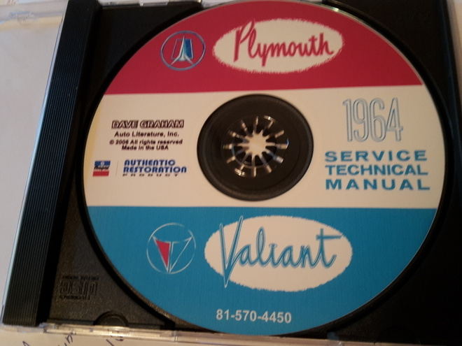 Plymouth korjaamokäsikirja 1964 CD-ROM