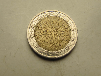 2€ 2001 Ranska virhelyönti