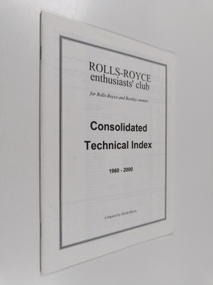 Derek Harris : Consolidated Technical Index 1960-2000