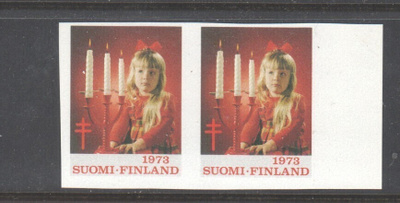 Tub joulumerkki 1973 Hammastamaton pari.