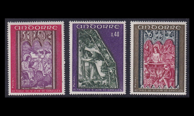Andorra Fr 226-8 ** Freskoja (1970)