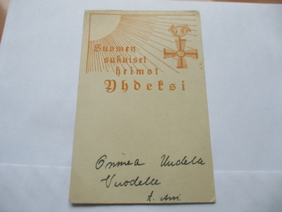 Suomen sukuiset heimot yhdeksi -kp Stormi - 1941