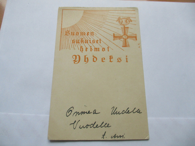 Suomen sukuiset heimot yhdeksi -kp Stormi - 1941