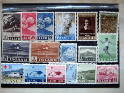 ISLAND kulkemattomat merkit**/*17 kpl.tta.(62)