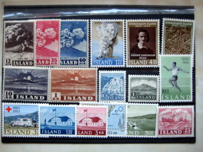 ISLAND kulkemattomat merkit**/*17 kpl.tta.(62)