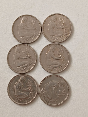 saksa 50 pfennig f-d-j