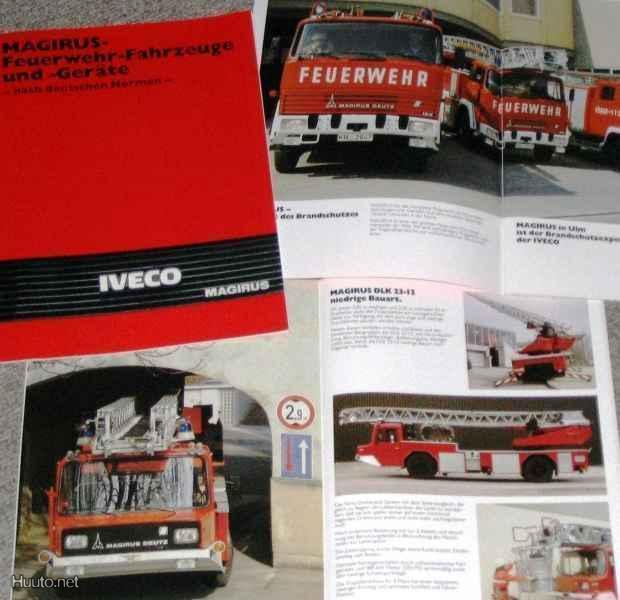 1983 Iveco Magirus paloauto esite - KUIN UUSI - 36 sivua
