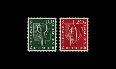 Saksa 217-8 ** Postimerkkinäyttely Westropa (1955)
