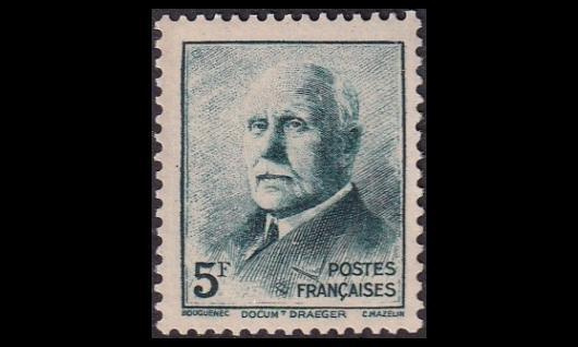 Ranska 531 ** Käyttösarja Pétain 5 fr (1941)