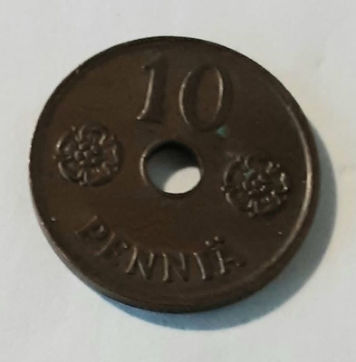 10 pennin 1941 kuparikolikko