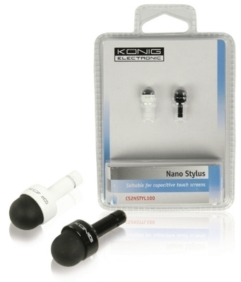 König Nano Stylus Osoitinkynät, 2kpl, musta ja valk. *UUSI*