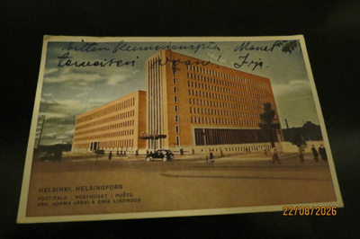 HELSINKI POSTITALO 1953 KULKENUT POSTIKORTTI