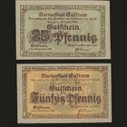 Saksa Notgeld 25, 50 Pfg, Güstrov 1918 - pikkukuva 1