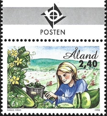 Åland 1998 Maatalous 2,40 mk välilöpari logo ** LaPe 135