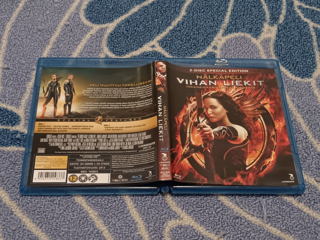 Nälkäpeli Vihan Liekit Blu-Ray