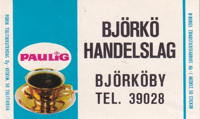 Björköby, Björkö Handelslag  , Paulig    b522