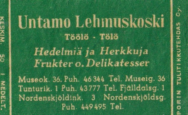 Töölö - Tölö. Untamo Lehmuskoski    b517