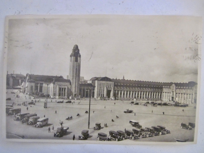 VANHA Postikortti Helsinki Rautatie Asema 1930