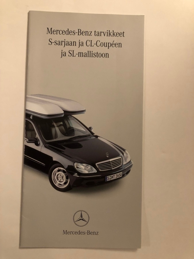 Myyntiesite - Mercedes-Benz tarvikkeet S, CL ja SL - 3/1999
