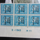 Kenttäposti 3 1/2 mk sininen Numerokuusilo - pikkukuva 1
