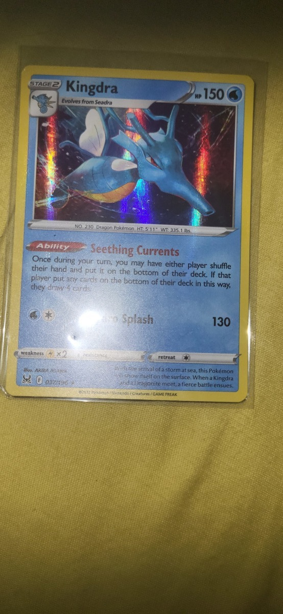 Kingdra 037/196 - Sword & Shield Lost Origin holo rare card