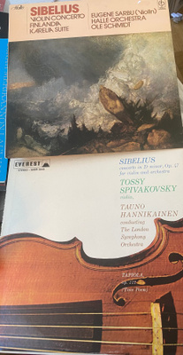 Sibelius: Viulukonsertto x 2 - Sarbu ja Spivakovsky LP