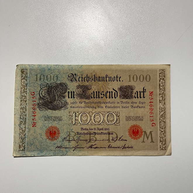Saksa 1000 Mark 1910