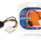Bandridge Virtasovitinkaapeli Molex Naaras - SATA Uros 0.15m - pikkukuva 1