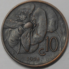 Italy. 10 centesimi 1928R. - pikkukuva 2