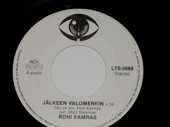7" RONI KAMRAS - Jälkeen Valomerkin - single 1989 EX-