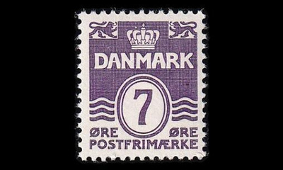 Tanska 199 ** Aaltoviiva 7 öre (1933)