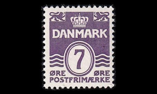 Tanska 199 ** Aaltoviiva 7 öre (1933)
