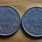 1 Markka 1907,1908 Hopeaa, Suomi - pikkukuva 1
