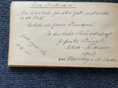 Saksalaisen sotilaan kirjoittama muistokirjoitus 18.4.1918