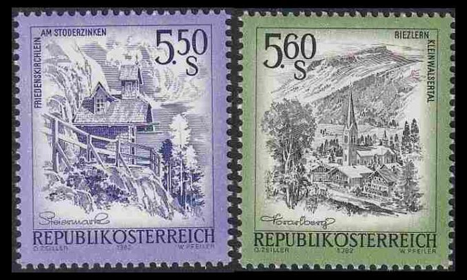 Itävalta 1710-1 ** Käyttösarja kaunis Itävalta (1982)