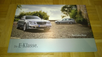 Esite Mercedes W211 E-luokka, 2007. 108 siv, myös E 63 AMG
