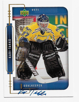 1999-00 Upper Deck SHL #86 Kari Takko nimmarilla