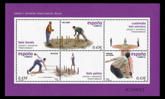 Espanja 4328-30BL168 ** Perinteiset pelit ja urheilulajit (2