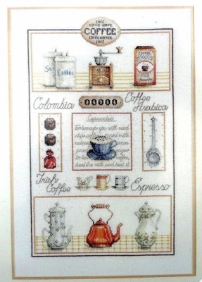 Ristipistomalli  Kahvi - taulu Coffee / Lanarte