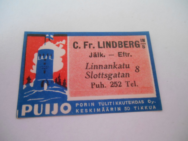 TT Etiketti Puijo C.Fr.Lindberg Linnankatu 8