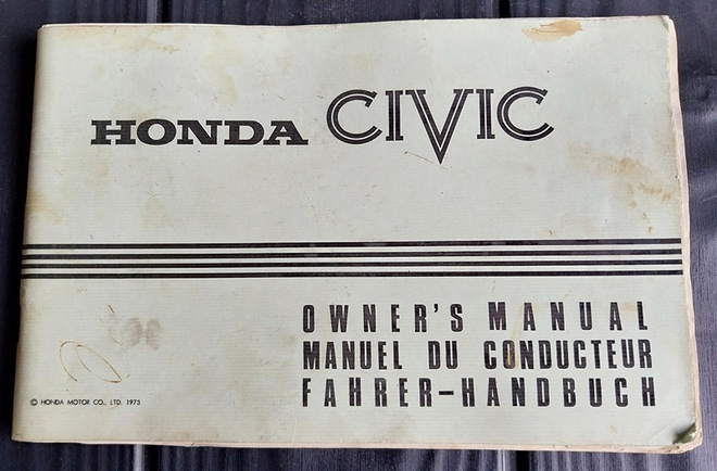 HONDA CIVIC ohjekirja käsikirja 1973